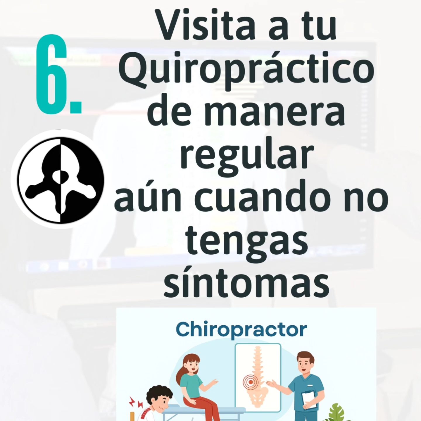Consejo para visitar al quiropráctico de manera regular